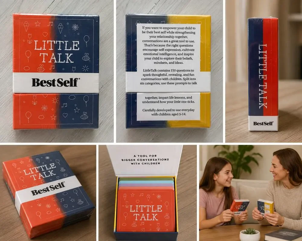 BestSelf Little Talk Conversation Cards for Kids Ages 5–14 – 150 Questions